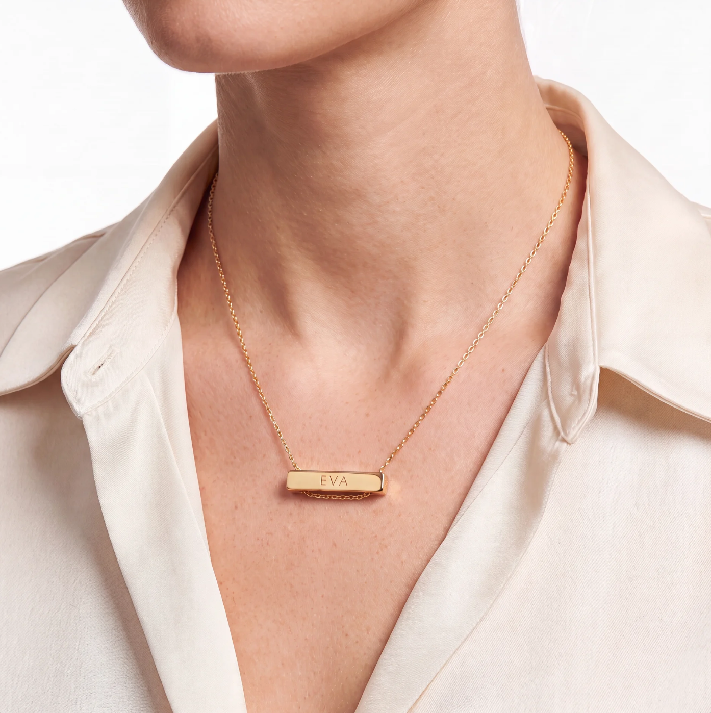 Engraved Bar Necklace - 2cm