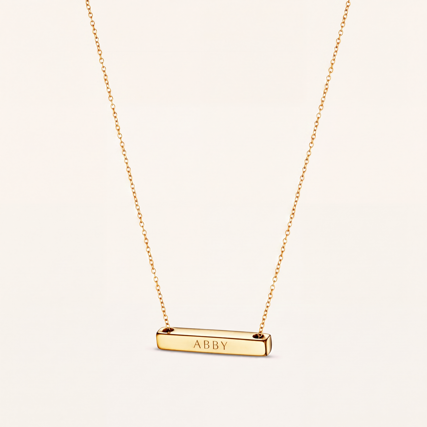 Engraved Bar Necklace - 3cm
