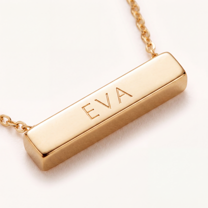 Engraved Bar Necklace - 2cm