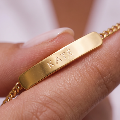 Engraved Bar Bracelet