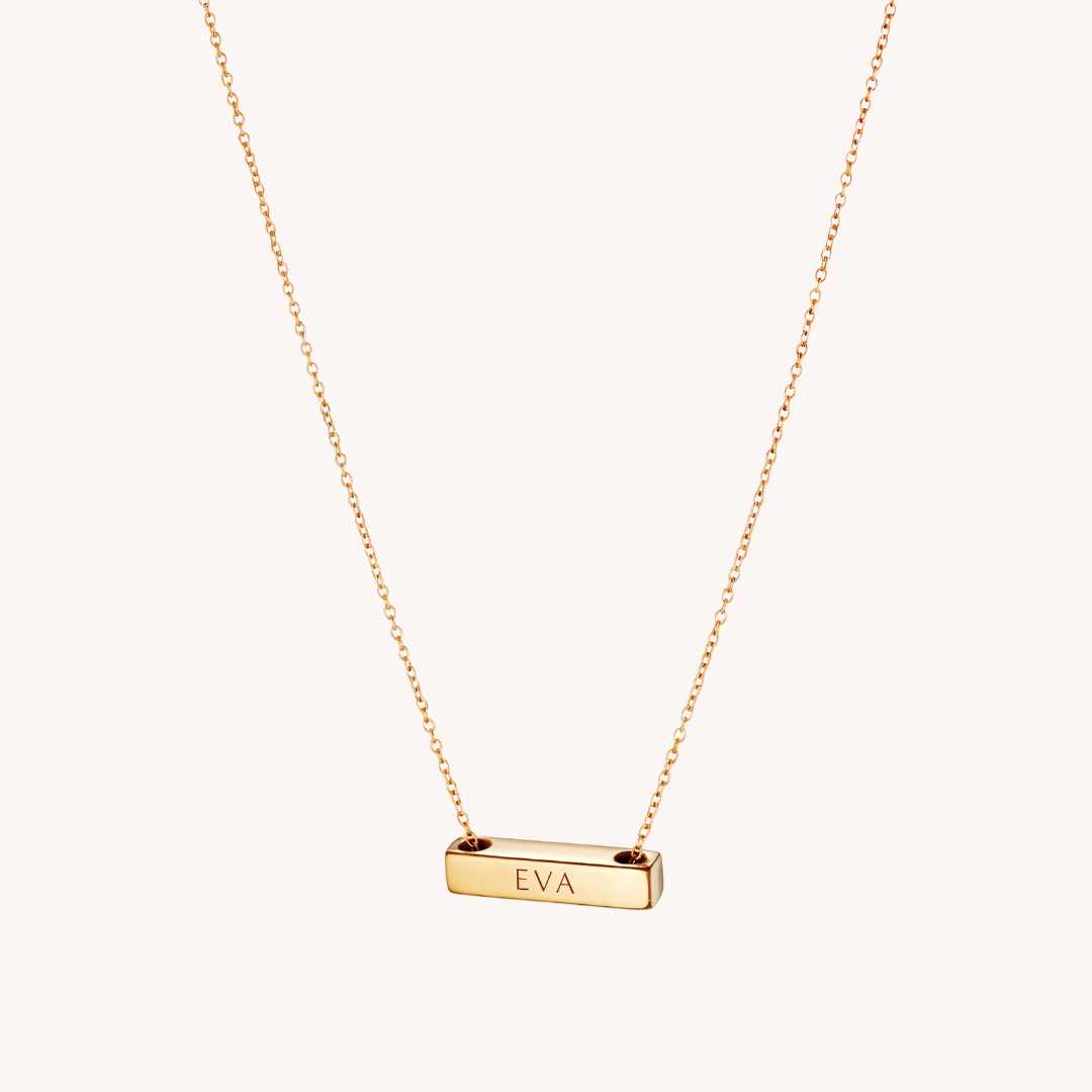 Engraved Bar Necklace - 2cm